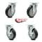 Service Caster Cambro Dish Caddies Swivel Caster with 2 Brakes Replacement Set - SCC CAM-SCC-20S514-TPRB-2-TLB-2 - alternate 3